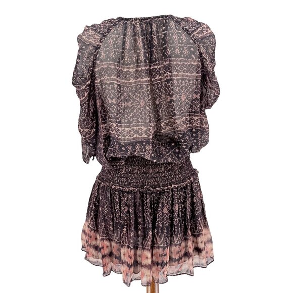 Ulla Johnson Silk Sheer Smocked Dress Size 2 - Picture 2 of 6